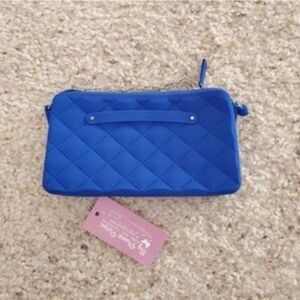 Quilted Blue Clutch Bag